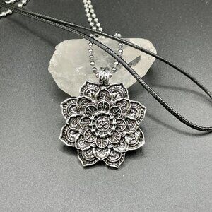 Yoga Meditation Om / Aum Mandala Symbol Necklace / Pendant #1251